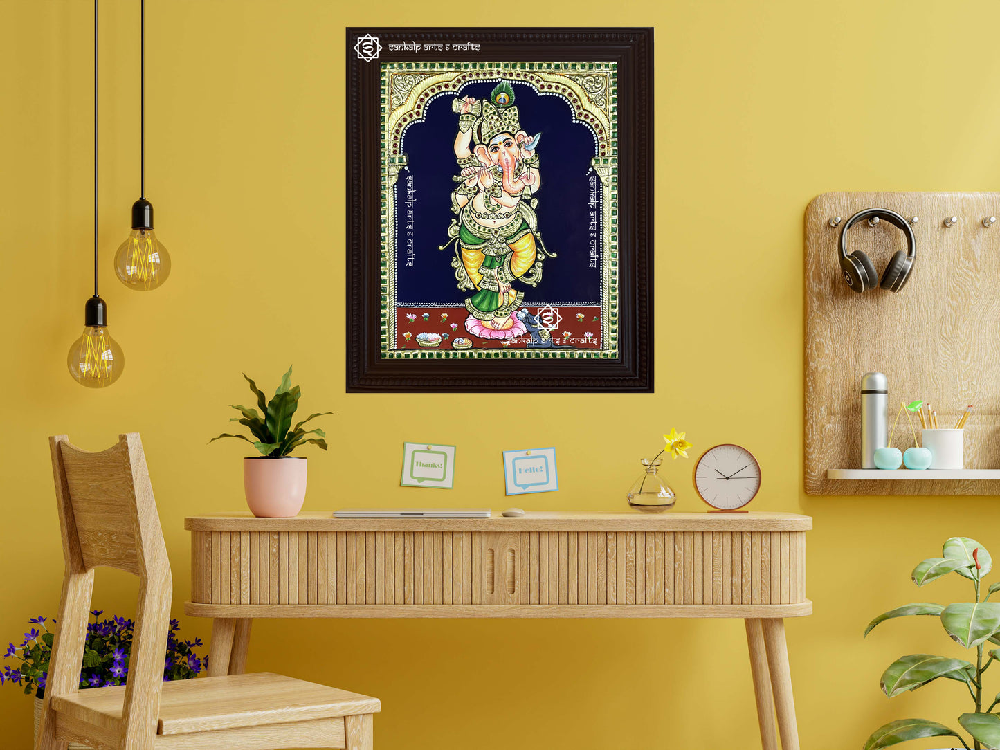 Narthana Ganesha Tanjore Painting