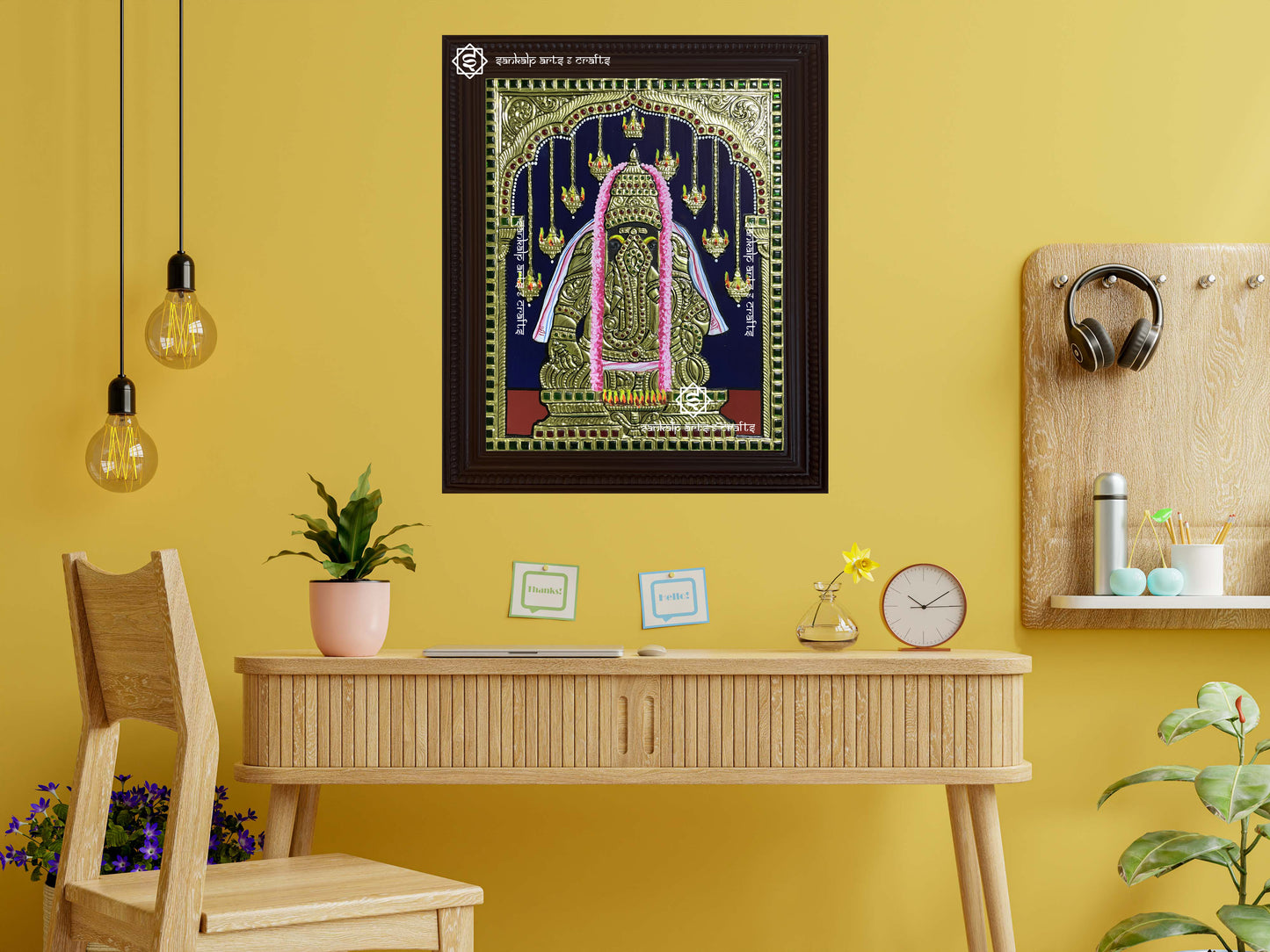 Standing Ganesha Tanjore Painting