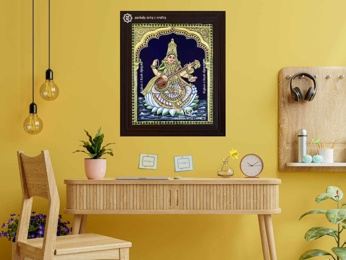 Antique Style Saraswathi Tanjore Painting