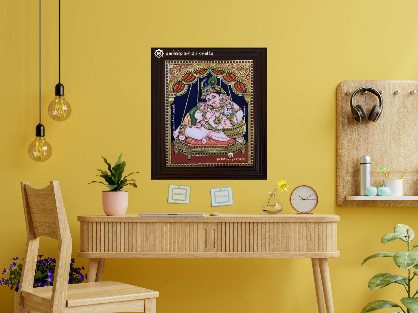 Butter Krishna Tanjore Painting
