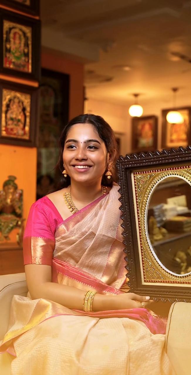 Tanjore painting mirror - Drishthi mirror