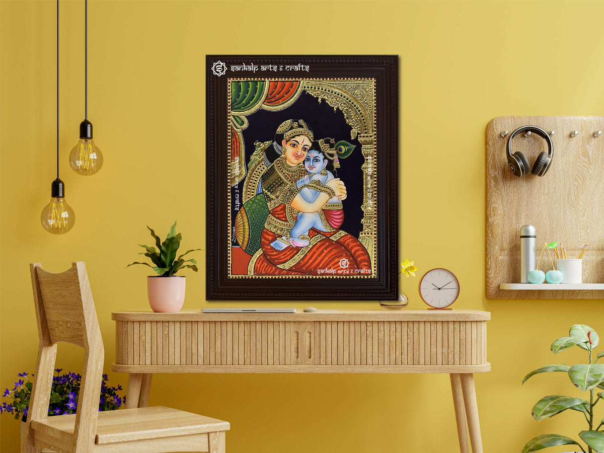 Yashoda Krishna Tanjore Painting