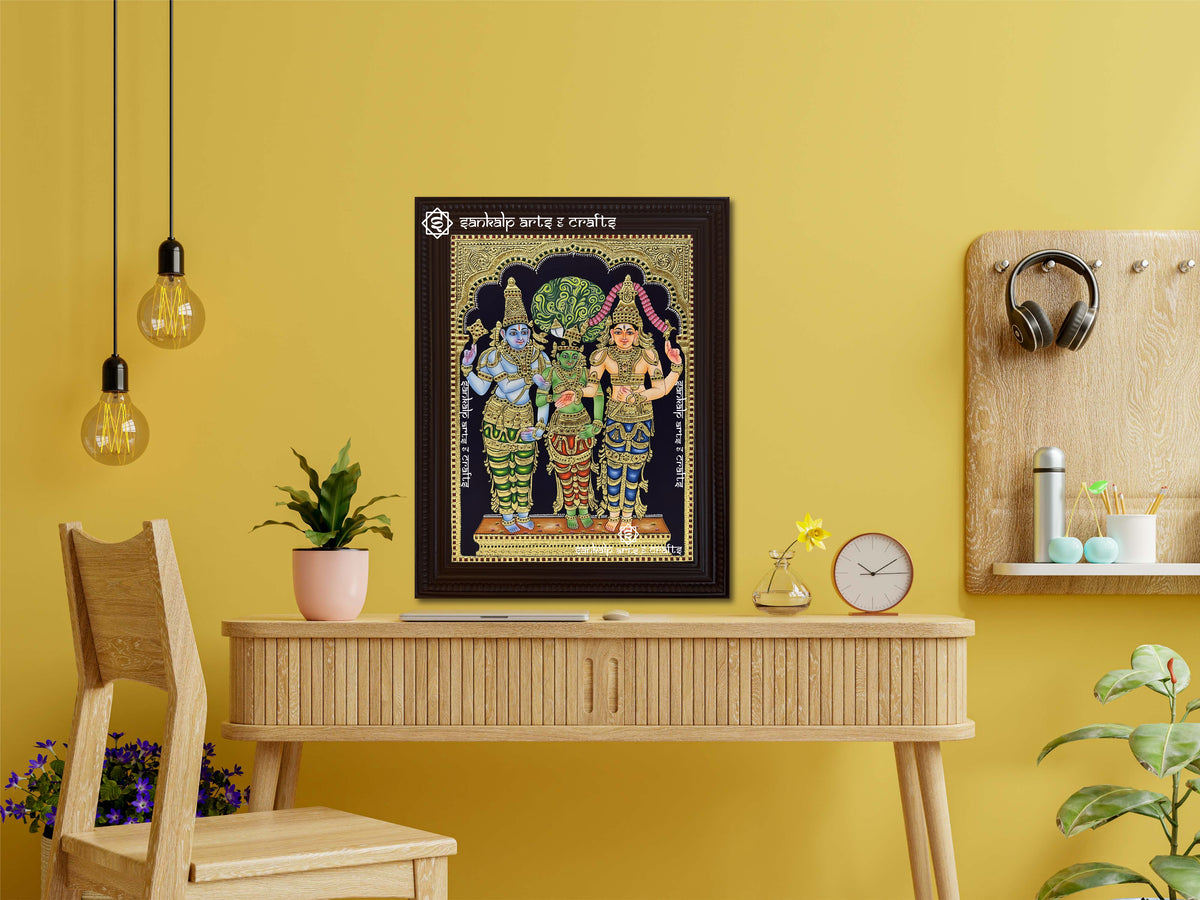 Meenakshi Kalyanam Tanjore Painting