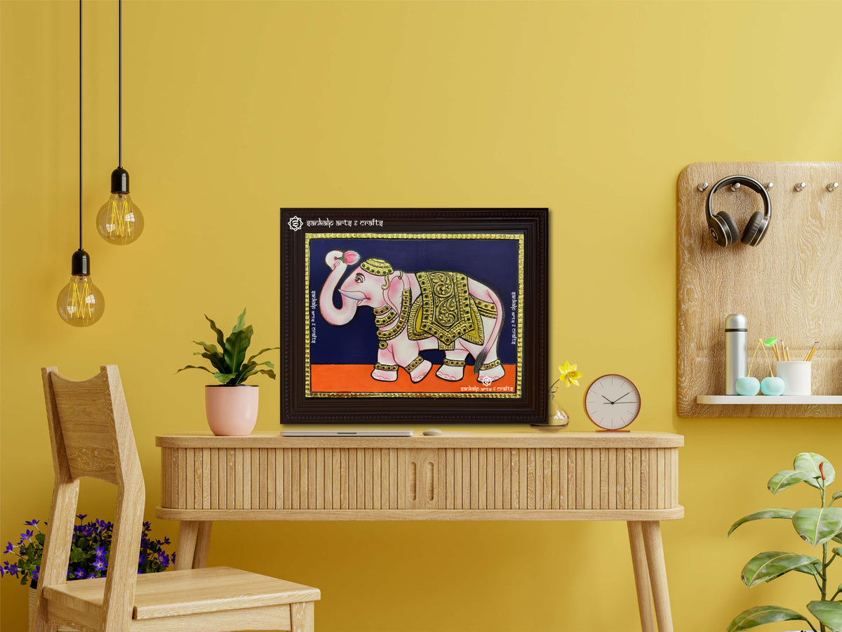 Elephant Tanjore Painting