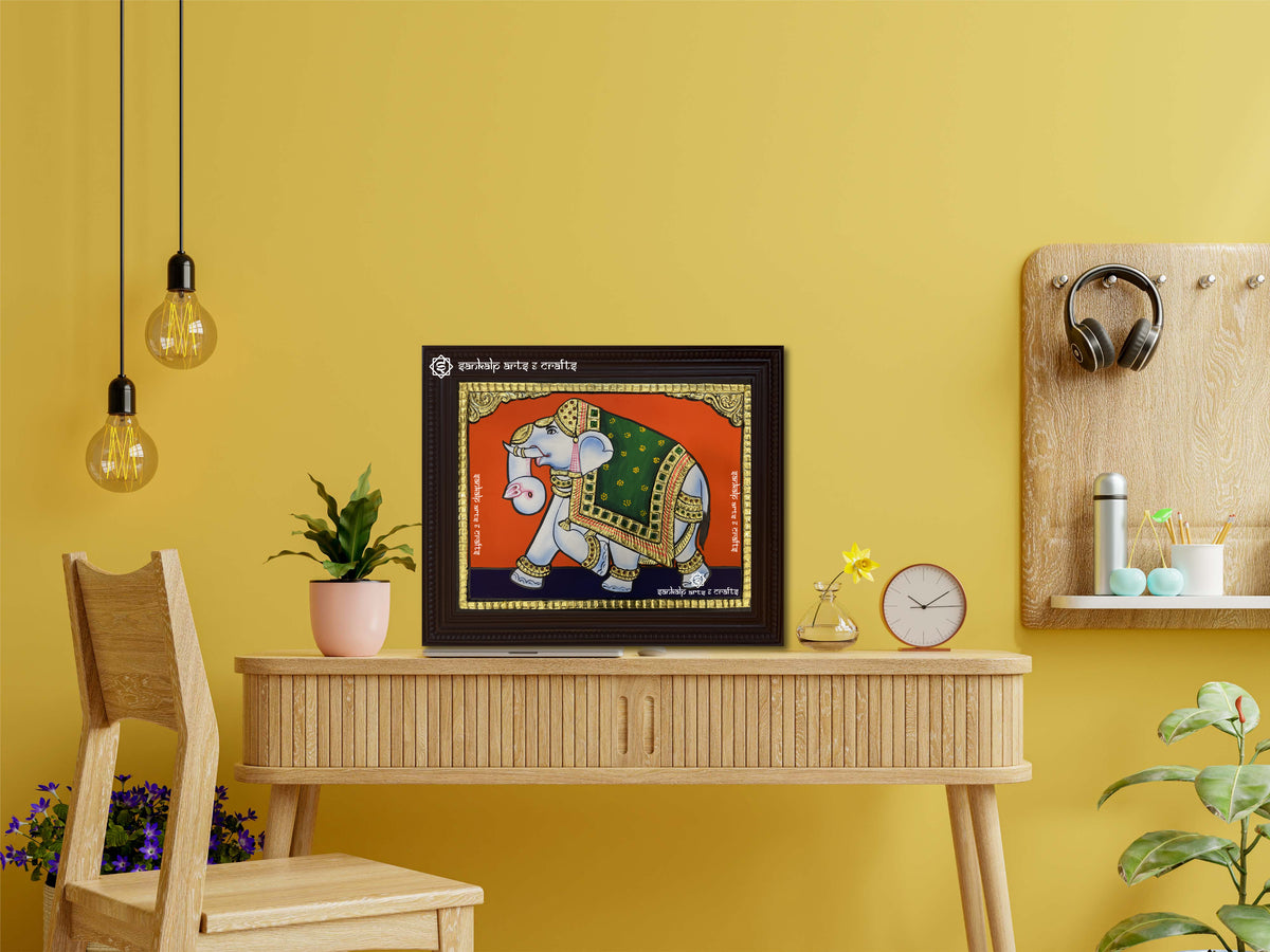 Elephant Tanjore Painting