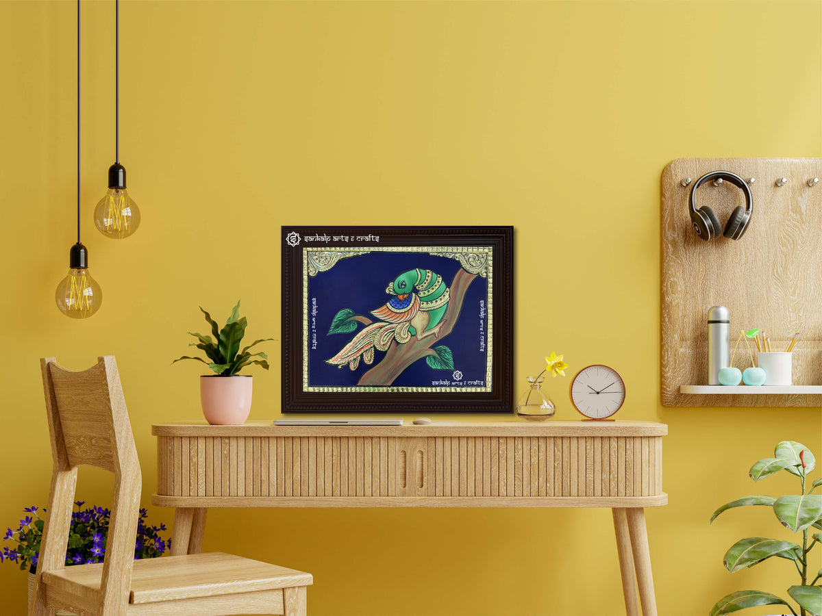 Parrot Tanjore Painting