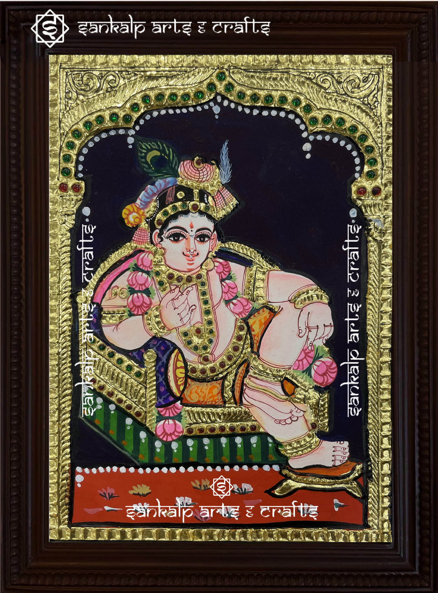 Krishna darbar tanjore painting