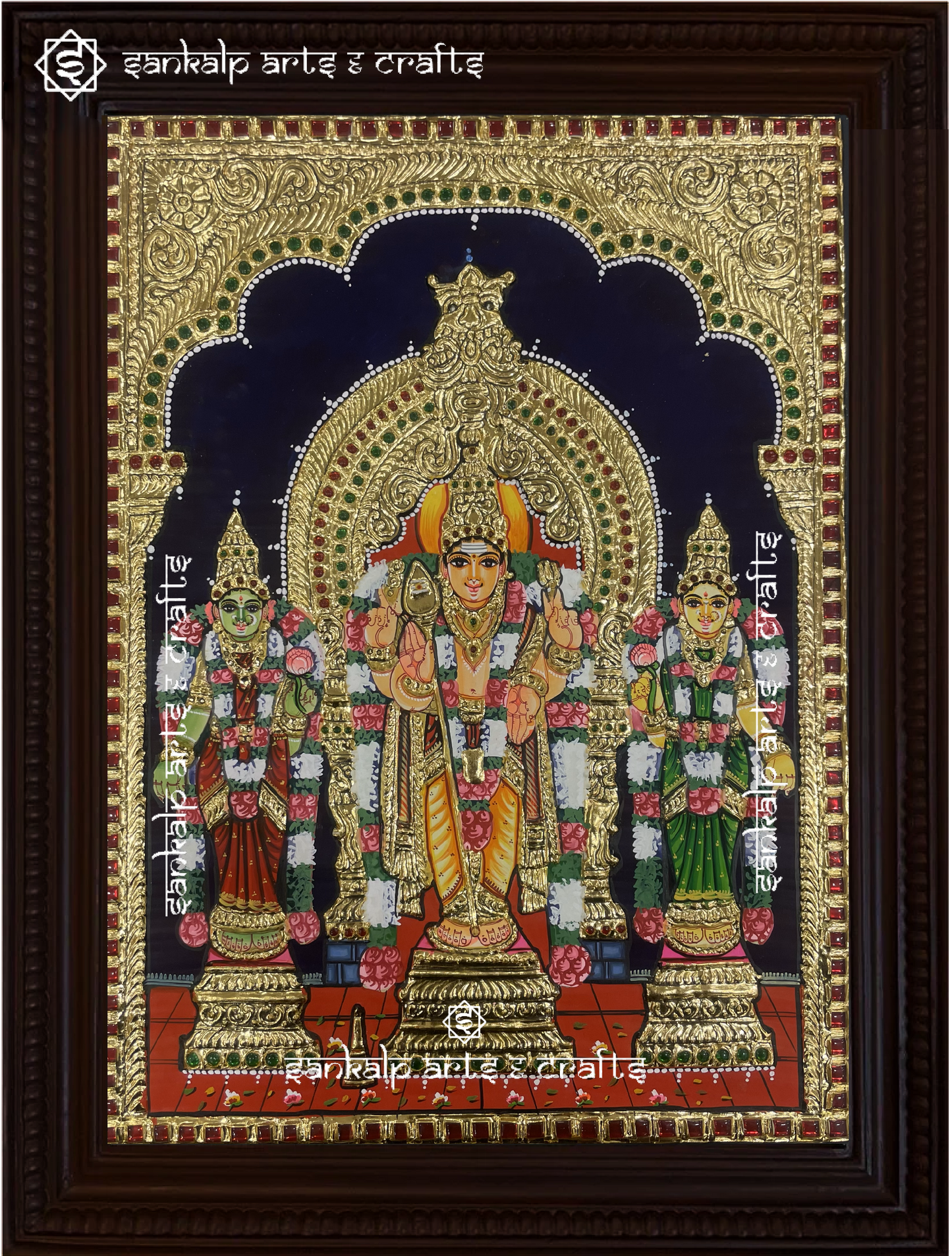 Arupadai Murugan Tanjore Painting - Set of 6 paintings