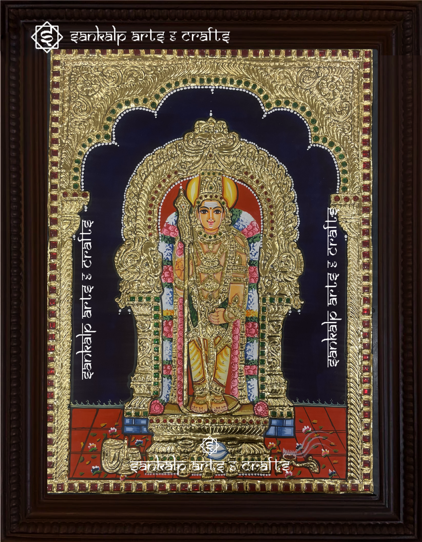 Arupadai Murugan tanjore painting - Set of 6 paintings