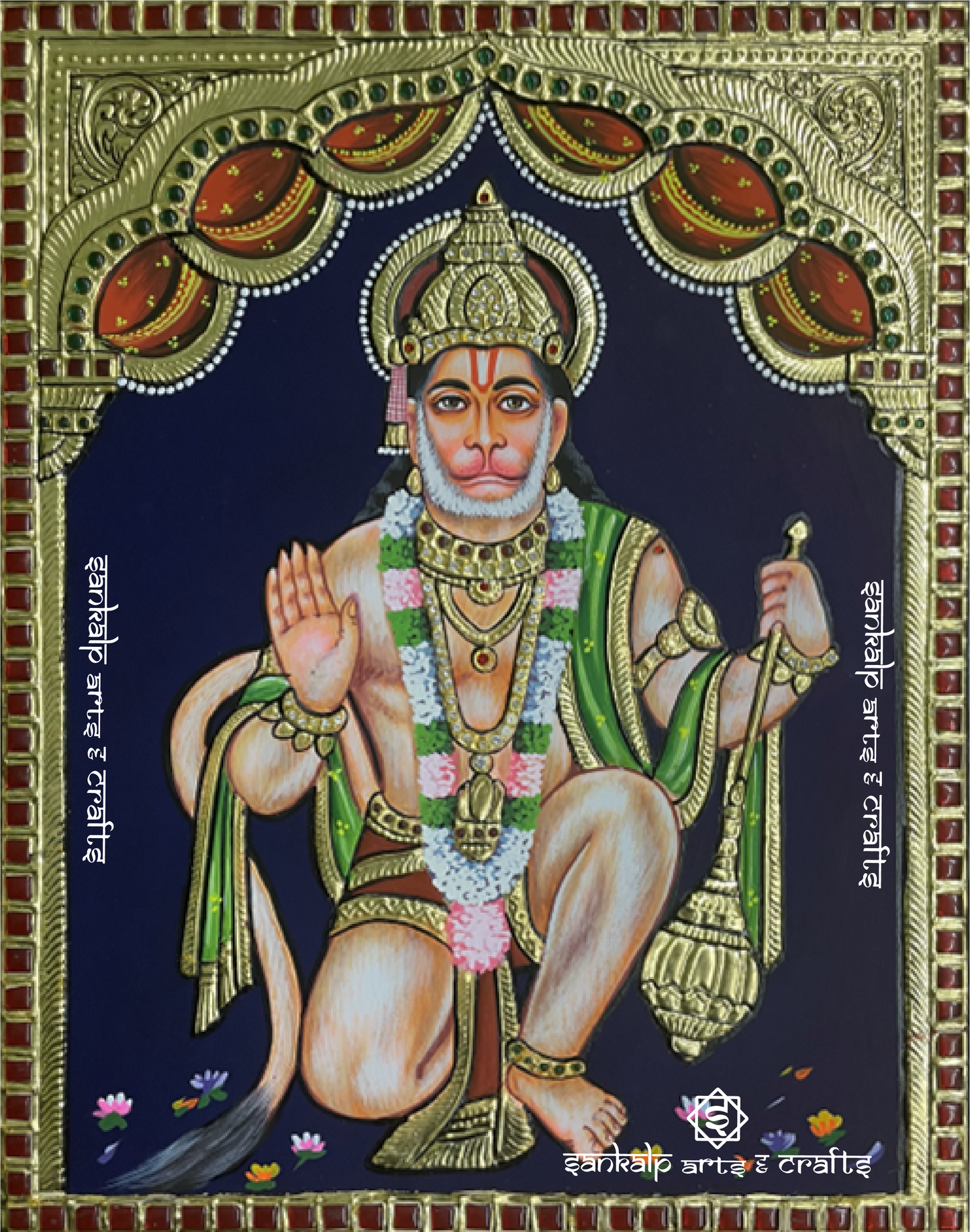 Hanuman Tanjore Painting