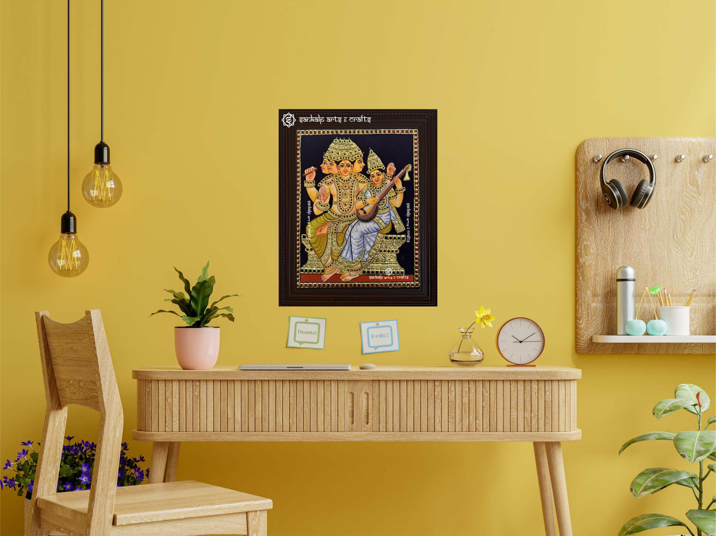 Brahma Saraswathi Tanjore Painting