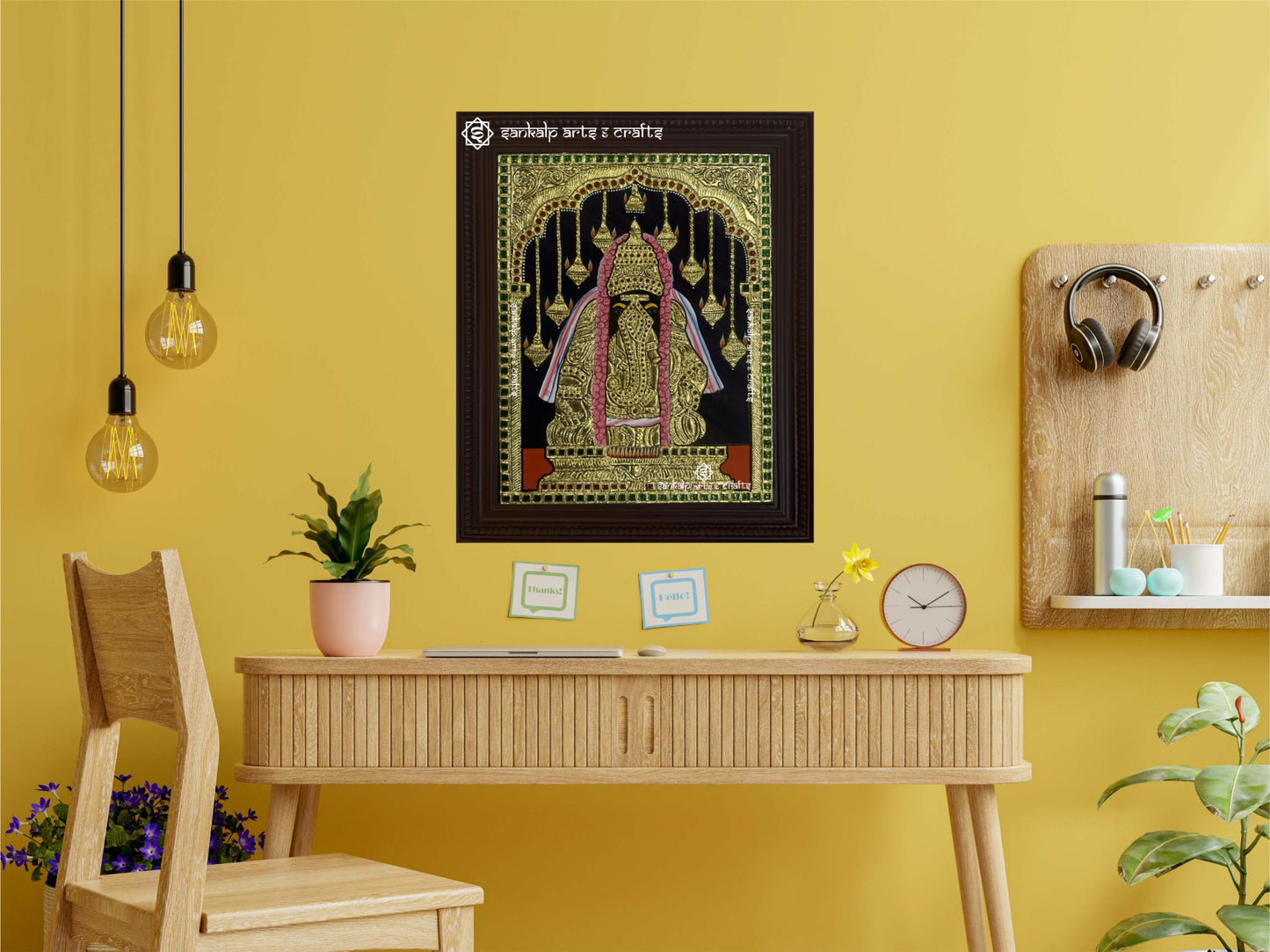 Pillaiyarpatti Vinayagar Tanjore Painting