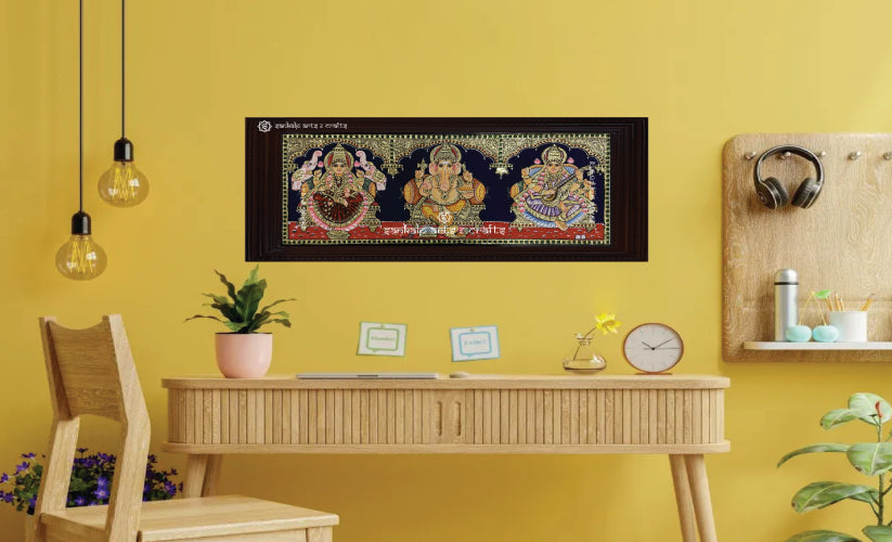 Pooja Room Panal - Vinayagar,Lakshmi, Saraswathi