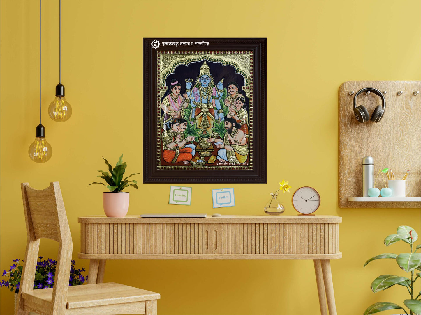 Satyanarayana Swamy Tanjore Painting