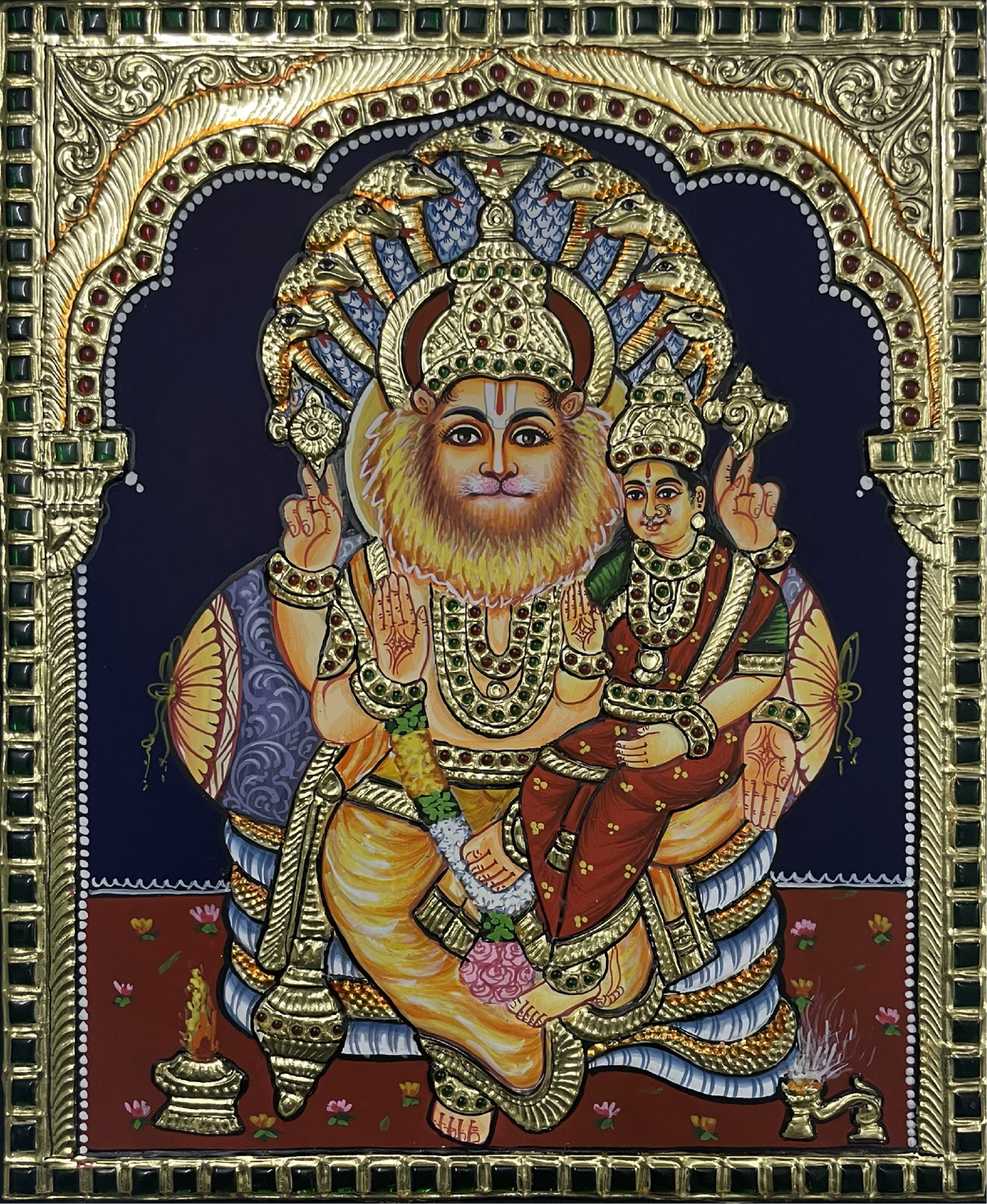 Lakshmi Narasimha Tanjore Painting