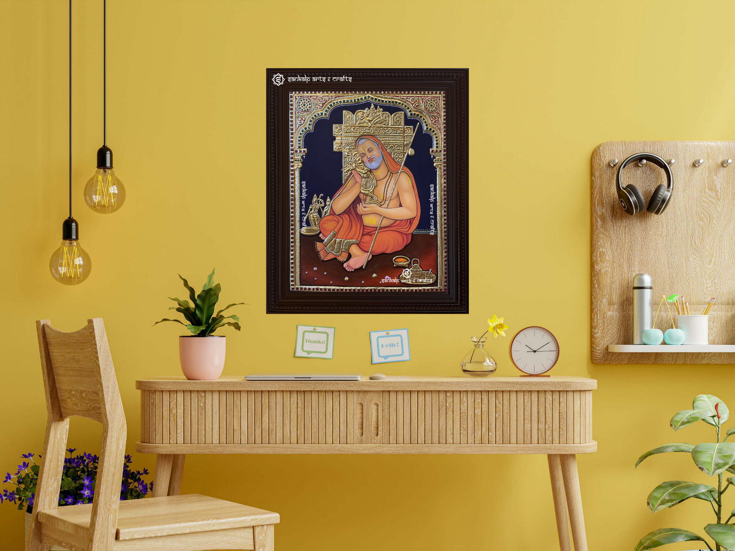 Ragavendra Swamy Tanjore Painting