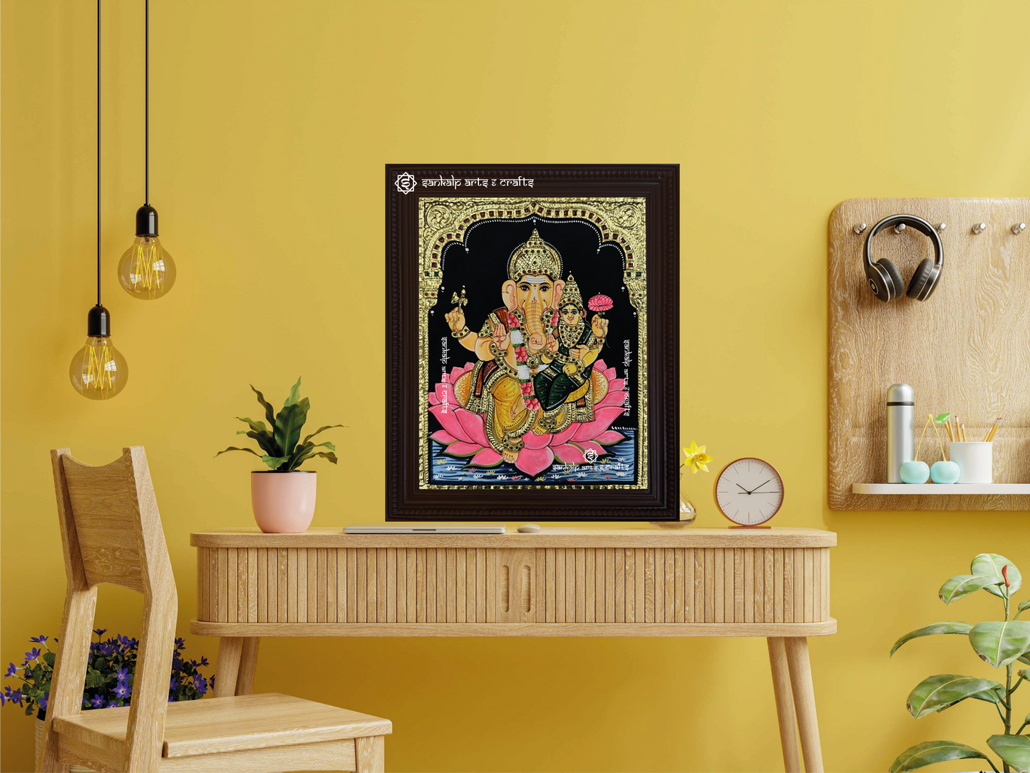 Vidya Ganapathy Tanjore Painting