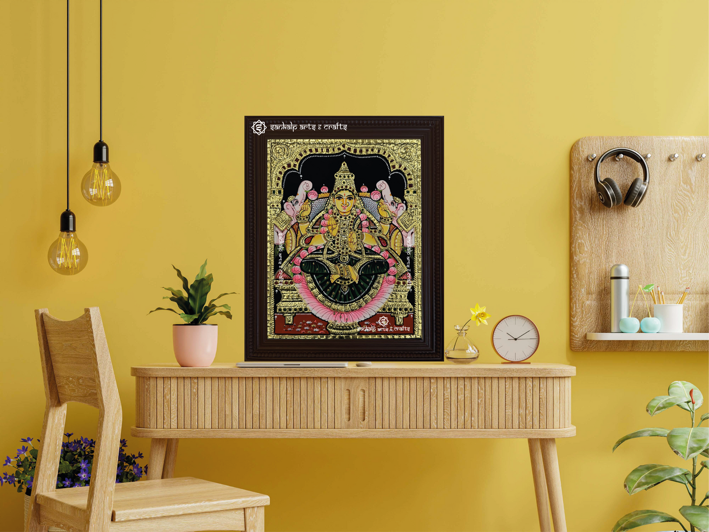 Gajalakshmi Tanjore Painting