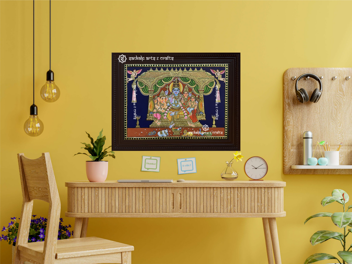 Shivan Family Tanjore Painting