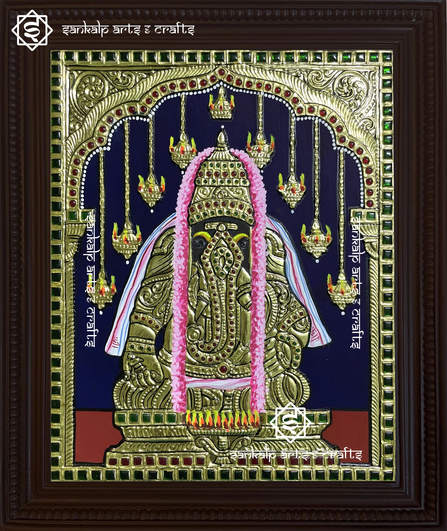 Pillaiyarpatti Vinayagar Tanjore Painting