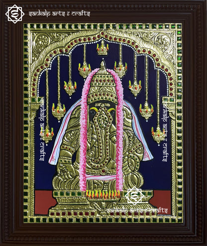 Pillaiyarpatti Vinayagar Tanjore Painting