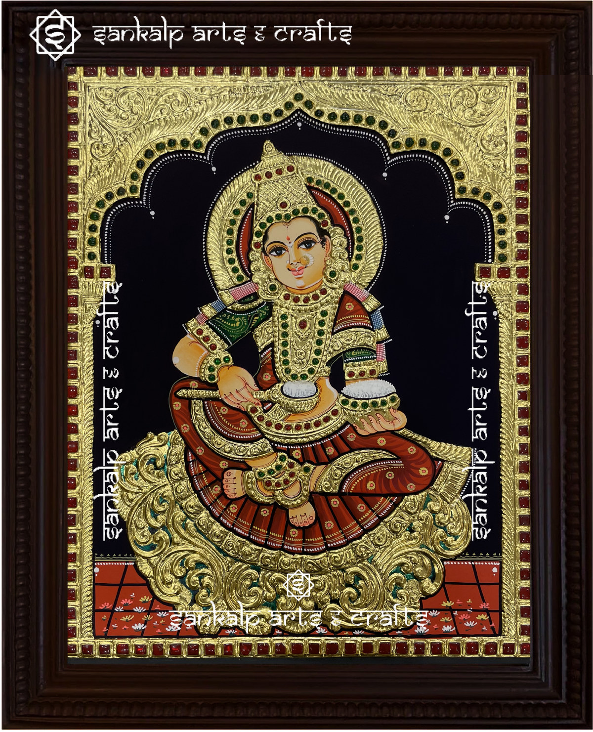 Annapoorani Tanjore Painting SANKALP ARTS CRAFTS annapoorani-tanjore-painting-sankalp-arts-crafts