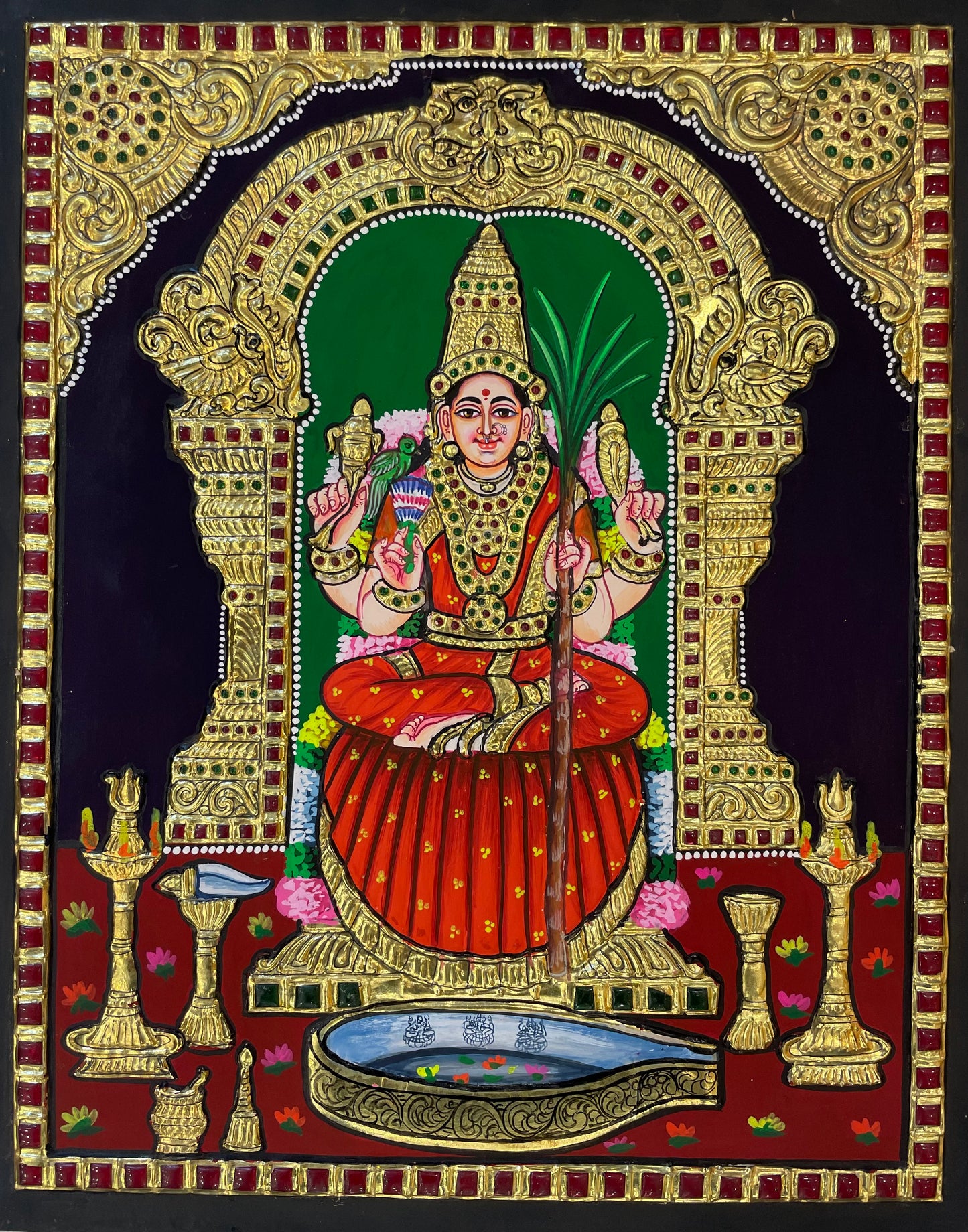 Kamakshi Amman Tanjore Painting