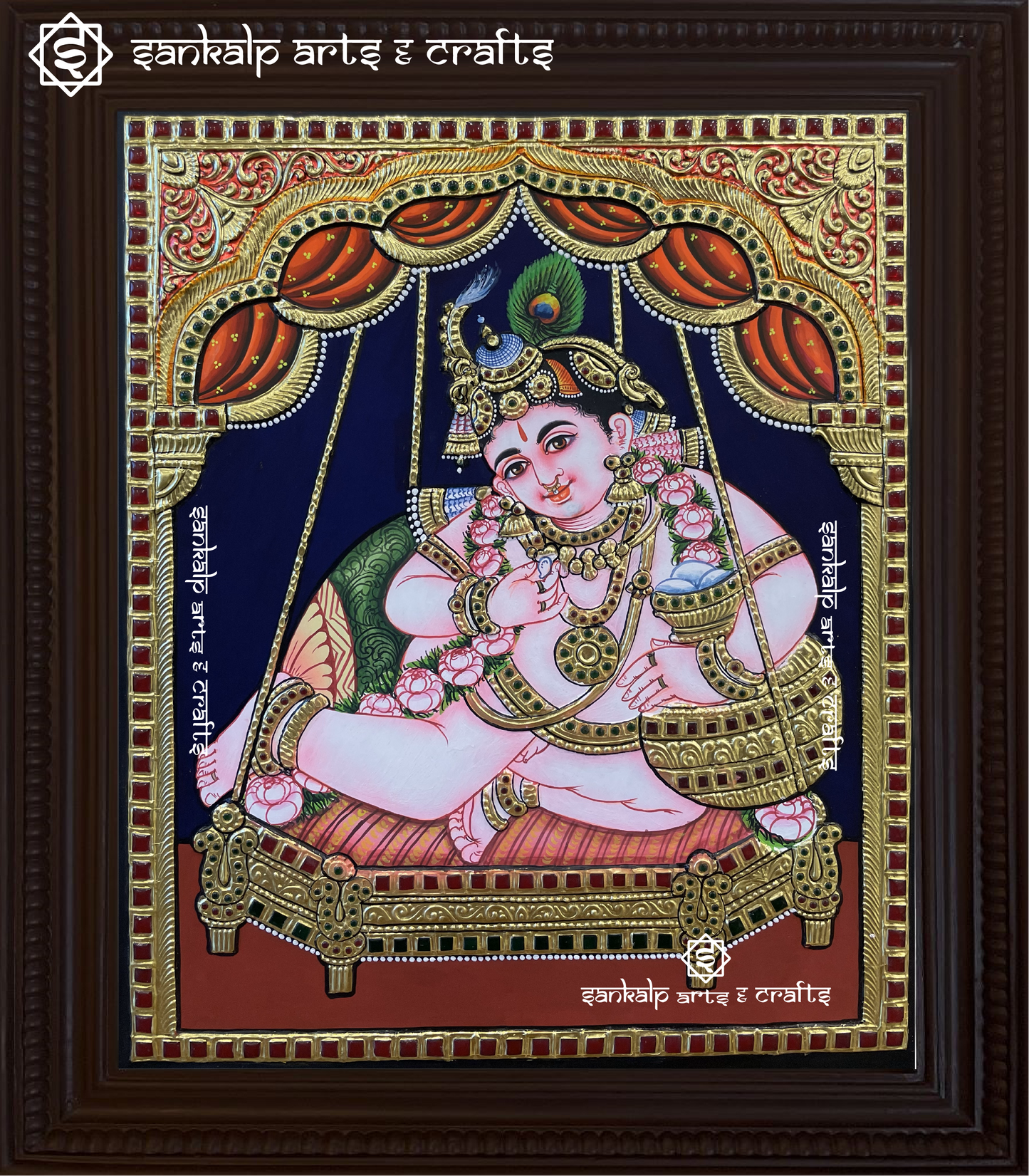 Butter Krishna Tanjore Painting