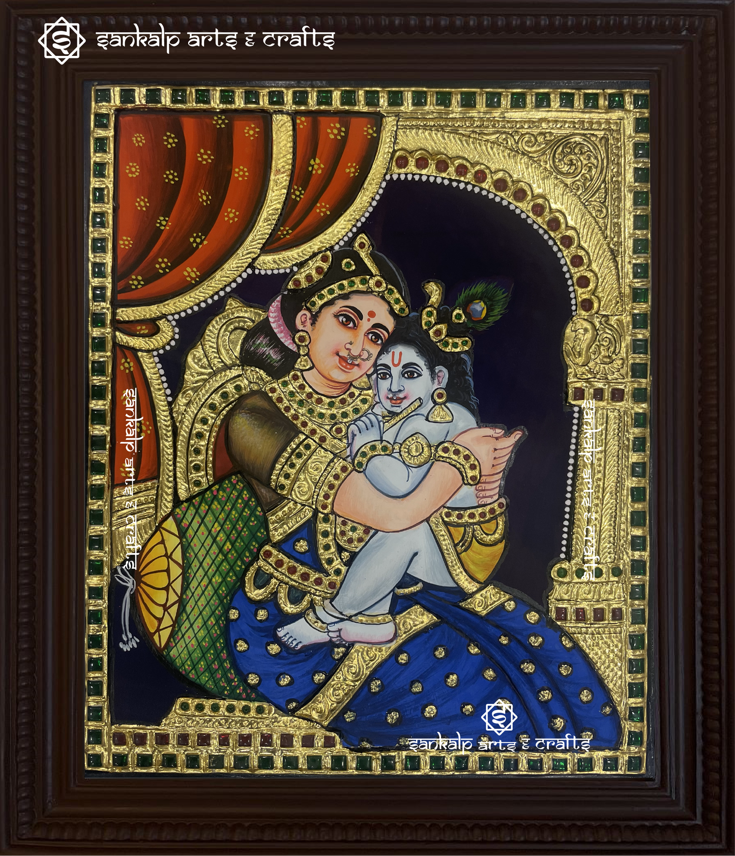 Yashoda Krishna Tanjore Painting