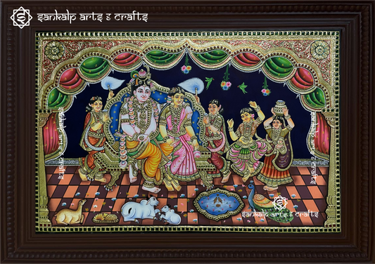 Krishnar Darbar Tanjore Painting