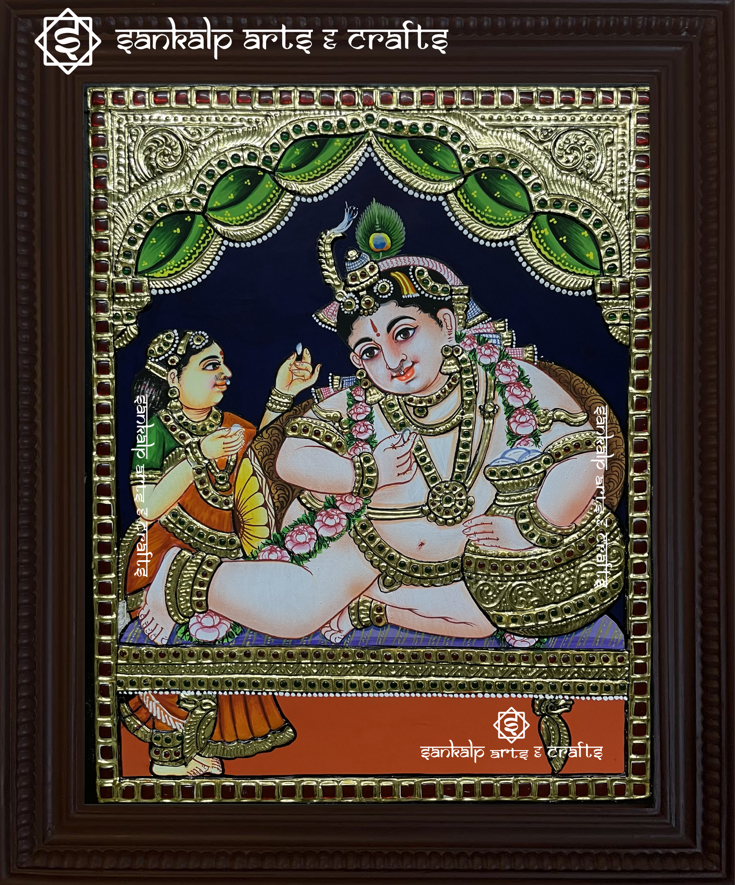Butter Krishna Tanjore Painting