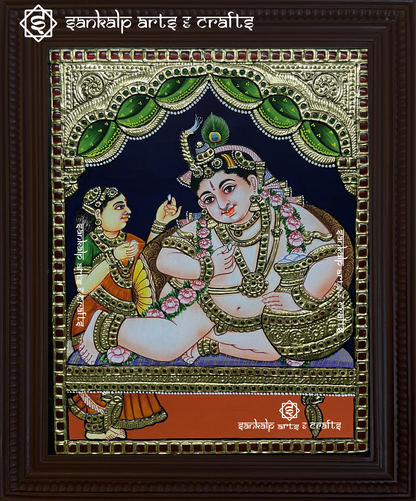 Butter Krishna Tanjore Painting