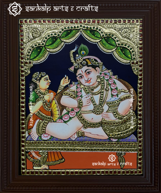 Butter Krishna Tanjore Painting