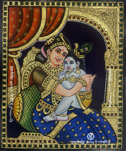 Yashoda Krishna Tanjore Painting