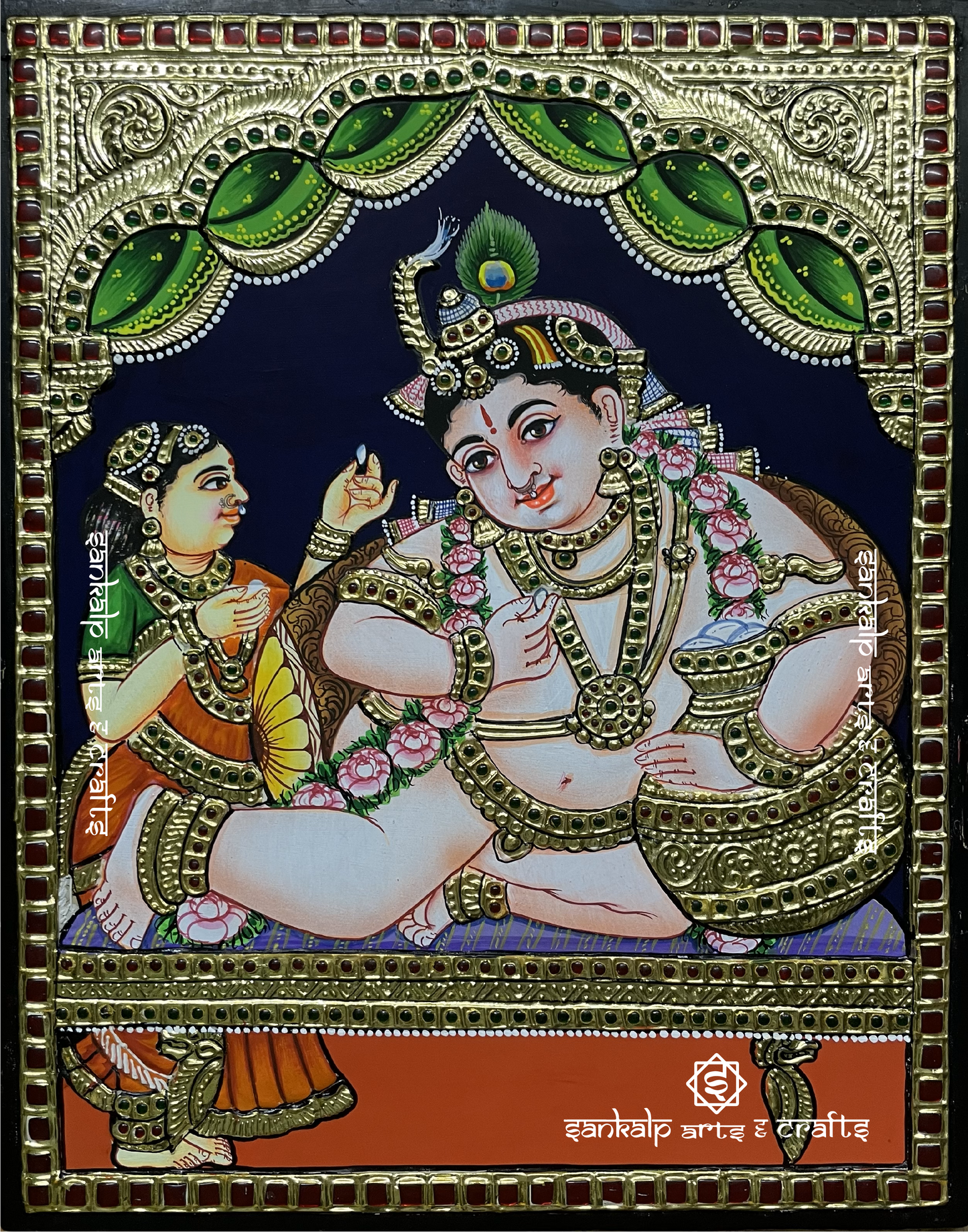 Butter Krishna Tanjore Painting
