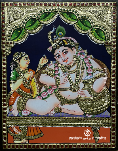 Butter Krishna Tanjore Painting