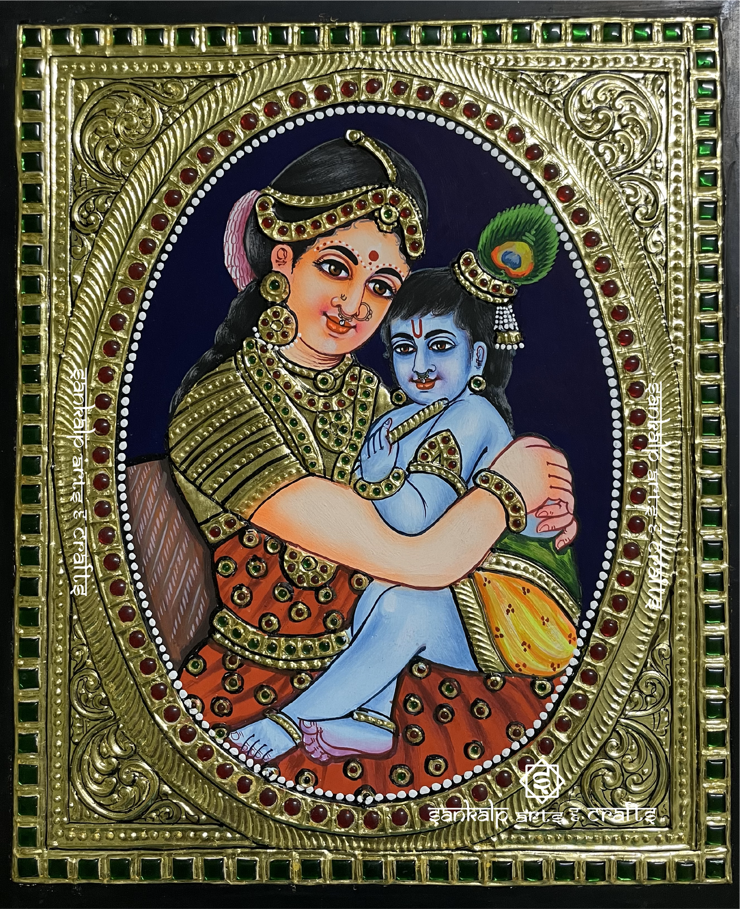 Yashoda Krishna Tanjore Painting