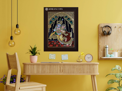 Jhula Radhe Krishna Tanjore Painting