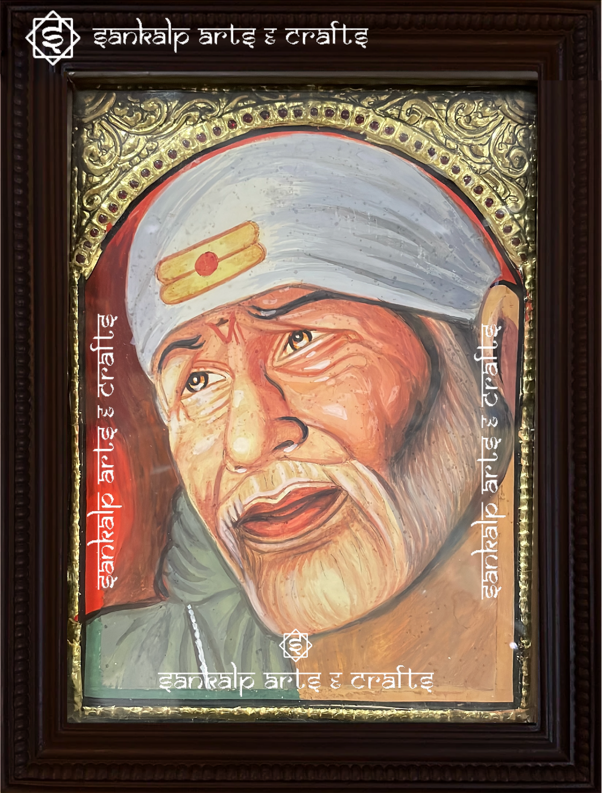 Saibaba Tanjore Painting SANKALP ARTS CRAFTS saibaba-tanjore-painting-sankalp-arts-crafts