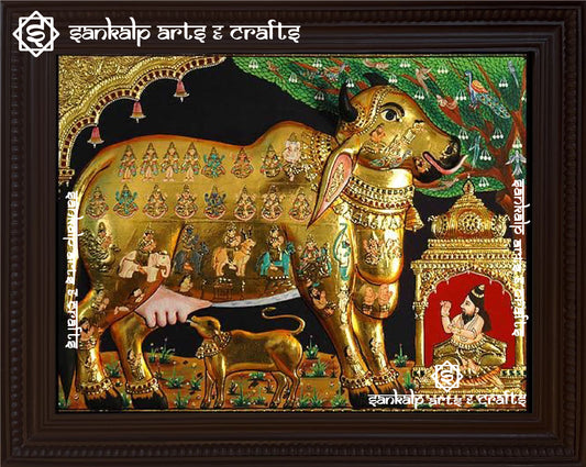 Kamadhenu Antique Tanjore Painting