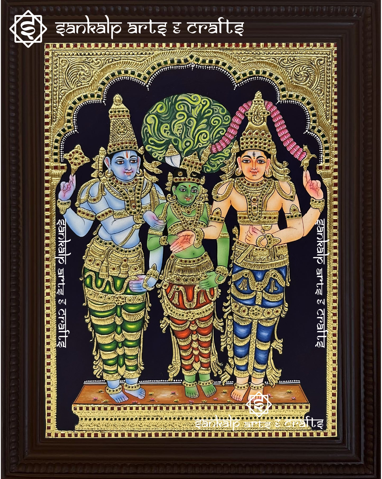 Meenakshi Kalyanam Tanjore Painting