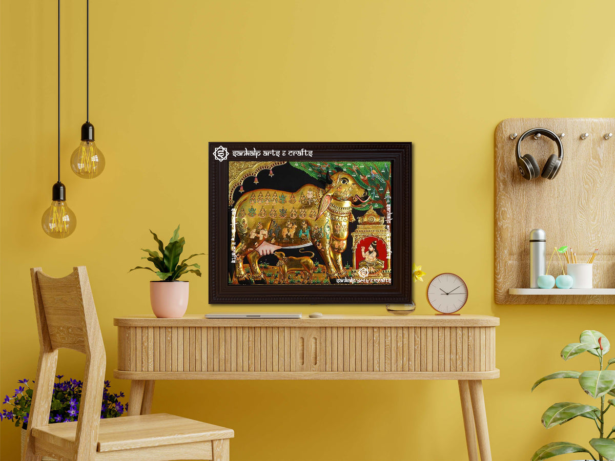 Kamadhenu Antique Tanjore Painting