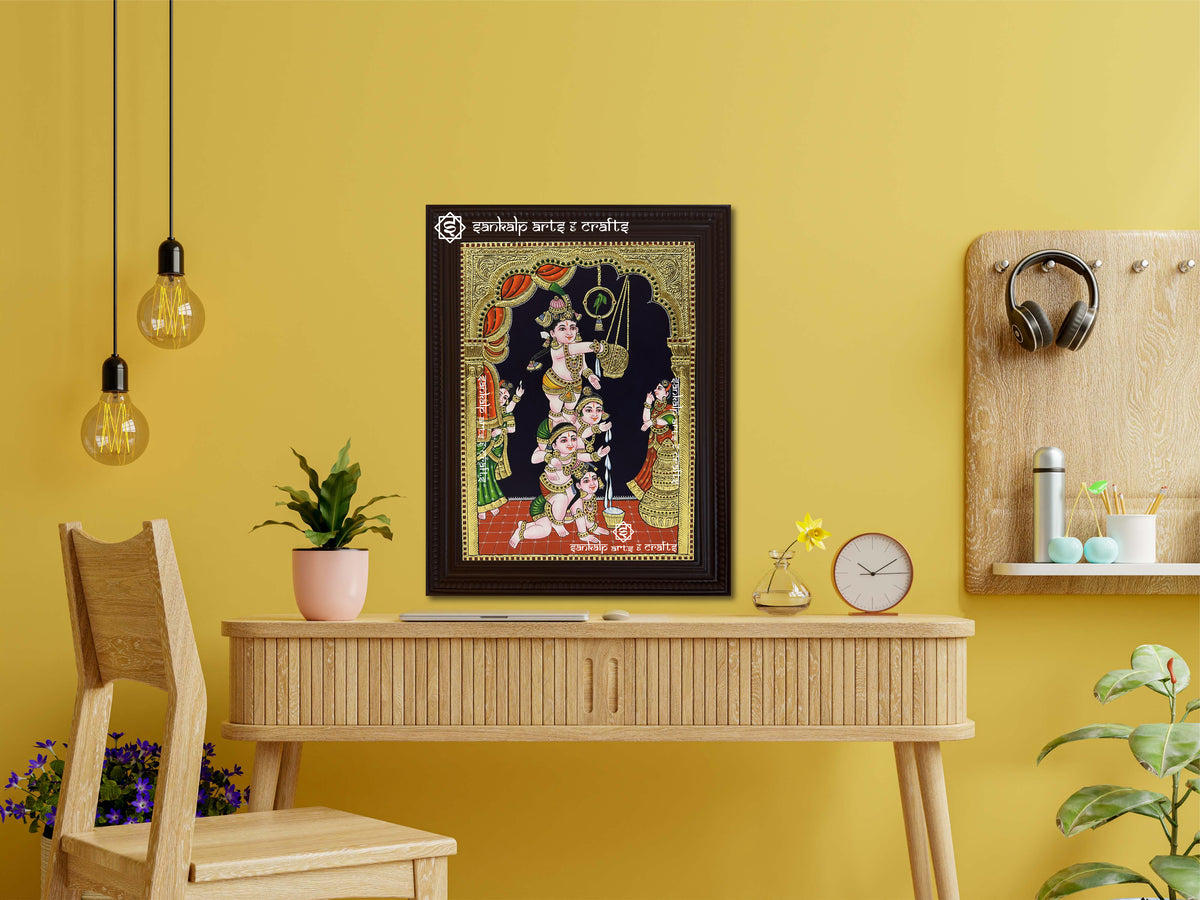 Uriyadi Krishnar Tanjore Painting