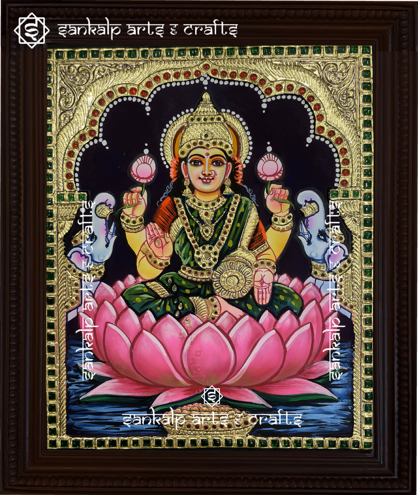 Mahalakshmi tanjore painting