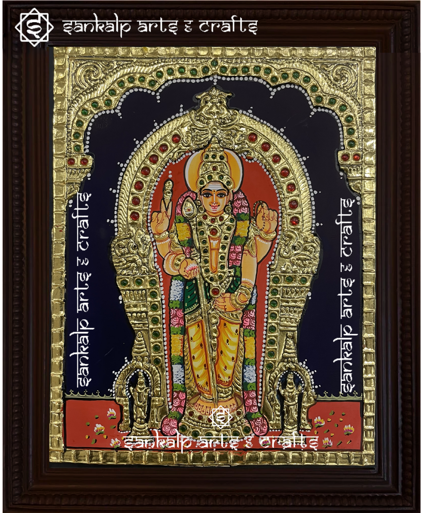 Thiruchendur murugan tanjore painting