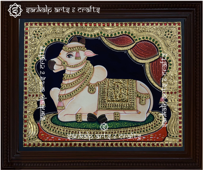 Nandhi tanjore painting