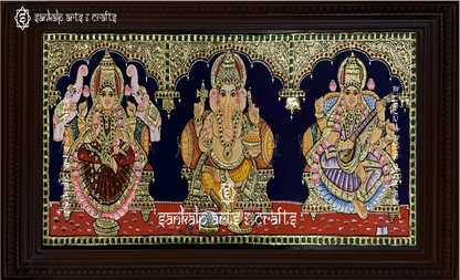Pooja Room Panal - Vinayagar,Lakshmi, saraswathi