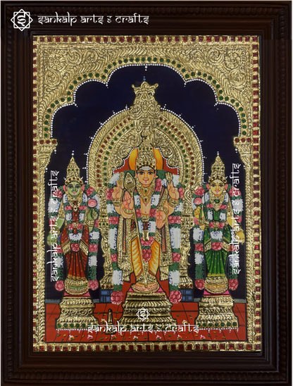 Arupadai Murugan tanjore painting - Set of 6 paintings
