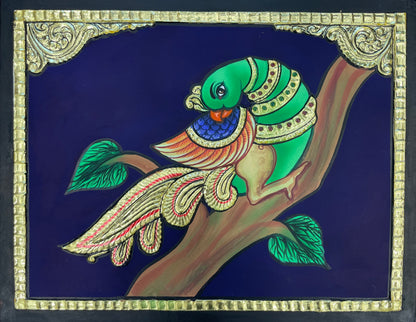 Parrot Tanjore Painting