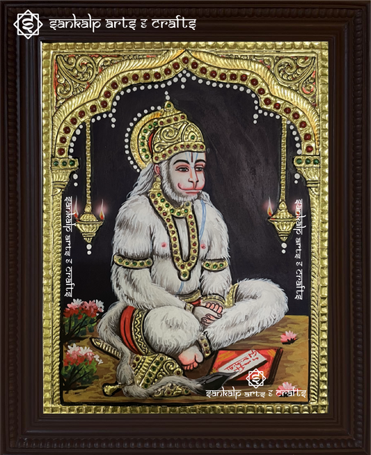 Dhyana Anjaneya Tanjore Painting